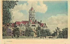 Hand-Colored Postcard; Washington State Capitol Olympia WA, Albertype c1907