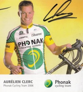 Aurelien Clerc Swiss Cycling Champion Phonak Team Hand Signed Photo