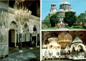 Vintage postcard of Alexander Nevsky Cathedral in Sofia