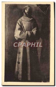 Old Postcard Chateau de Villandry The monk Zurbaran