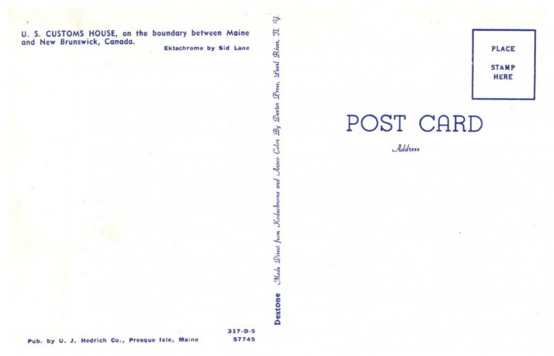 Canada new Brunswick U.S.Custom House