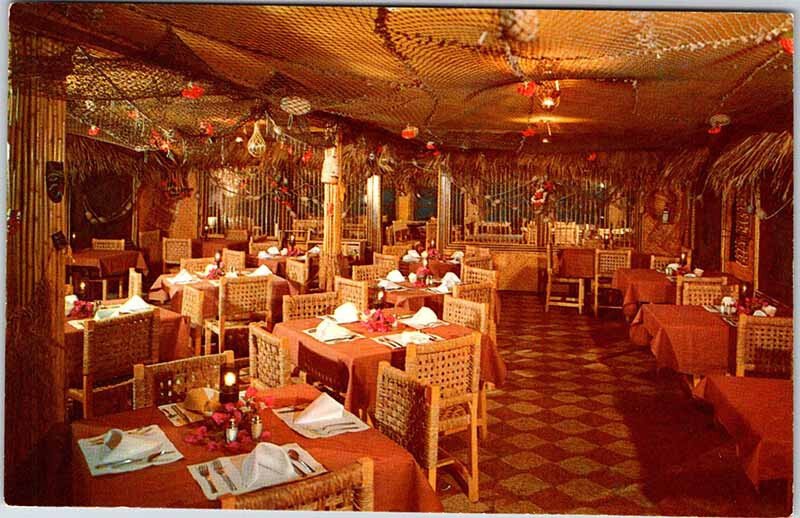 Postcard RESTAURANT SCENE Corpus Christi Texas TX AM9395