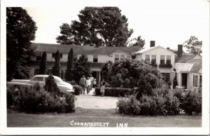 RPPC Real Photo Postcard MA Cape Cod North Falmouth Coonamessett Inn 1947 S114