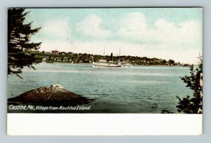 Castine ME-Maine, Village From Nautilus Island Vintage Postcard