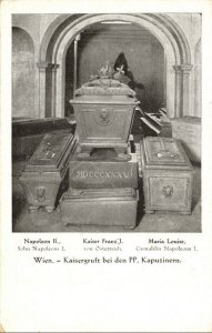 austria, WIEN VIENNA, Coffin Napoleon II, Emperor Franz I, Maria Louise (1910s)