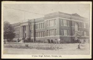 High School VIVIAN LOUISIANA 1937 Postcard