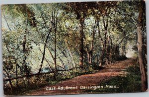 Postcard MA Great Barrington - East Road