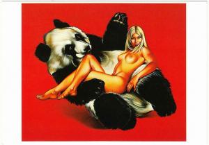 Giant Panda by Mel Ramos Nude Pop Art Pinup Postcard
