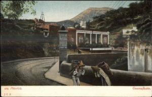 Guanajuato Mexico c1905 Postcard Natives Road Bldg