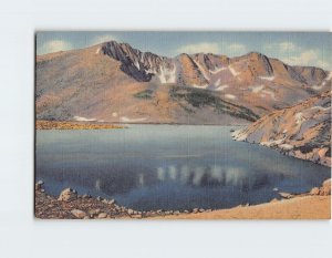 Postcard Mt. Evans, Reflected In Summit Lake, Evergreen, Colorado