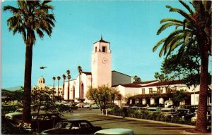Los Angeles Union Station California CA Old Cars Postcard UNP VTG Unused Vintage 