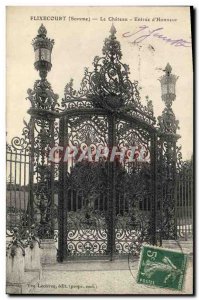 Old Postcard Flixecourt The castle Entree d & # 39honneur