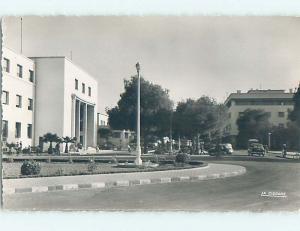 old rppc OLD CARS BESIDE BUILDINGS Oujda - Wejda - Rif Morocco HM2140