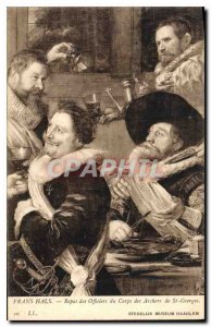 Old Postcard Frans Hals Meal Officers of the St George Archers Body