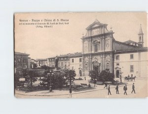 Postcard Piazza e Chiesa di S. Marco Florence Italy