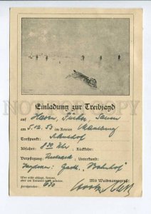 422643 GERMANY Invitation to the Hare Hunt  railway RPPC w/ Berlin label