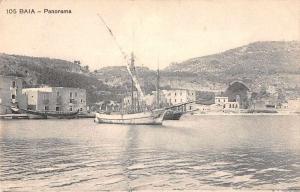 Baia Italy Harbor View Panorama Antique Postcard J79293