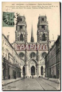 Old Postcard Orleans Cathedral Holy Cross Church