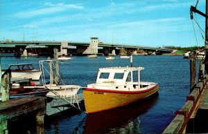 Massachusetts Newburyport Andrew J Gillis Bridge and Merrimac River