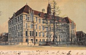 SCRANTON  PENNSYLVANIA~HIGH SCHOOL-ROTOGRAPH PUBL PHOTO POSTCARD 1906 PMK