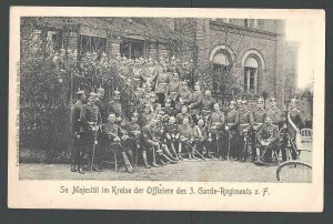 Ca 1915 PPC* WW1 German 3rd Regiment Officers Mint