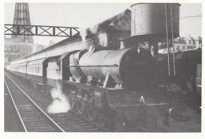 Blackpool Train Station in 1957 Jubilee Class 45710 Train Postcard