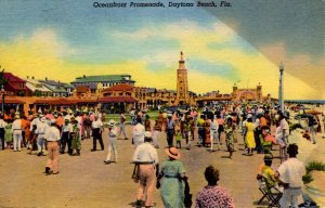Daytona Beach, Florida - On the Oceanfront Promenade - in 1953