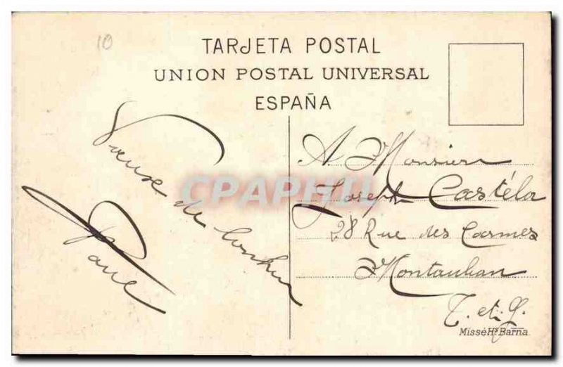 Old Postcard Barcelona Plaza Real