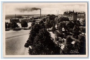 Tampere Tammerfors Finland Postcard View of Factory Road Buildings 1928