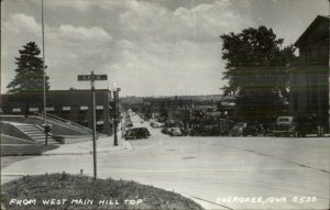 Cherokee IA From West Main Hill Top Real Photo Postcard