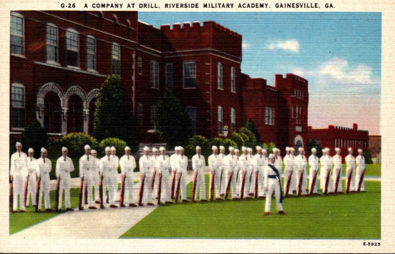 Georgia Gainesville Riverside Military Academy A Company At Drill