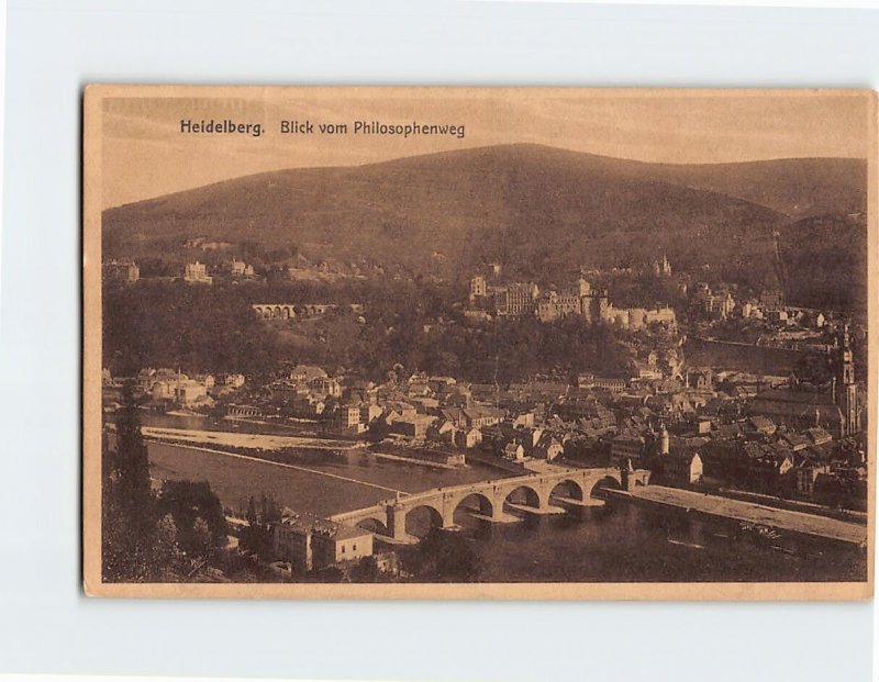 Postcard Blick vom Philosophenweg, Heidelberg, Germany