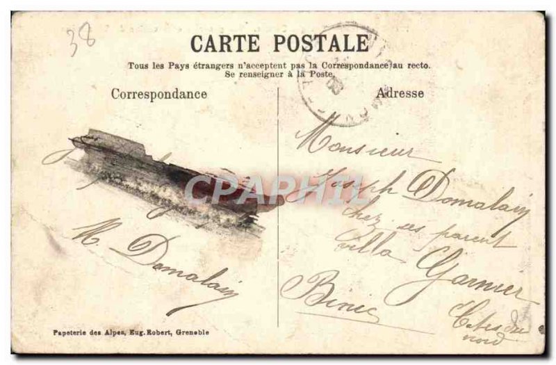 Old Postcard Dauphine Bourg d & # 39Oisans Vue Generale and Belledonne