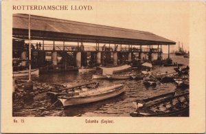 Ceylon Sri Lanka Colombo Harbour Vintage Postcard C218