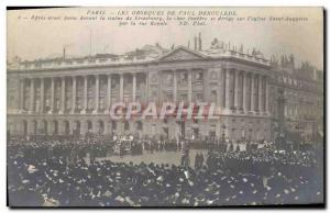 Old Postcard The funerals of Paul's chariot goes to the church of Saint Augus...