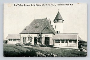 Walker Gordon Gate House Us Route Princeton New Jersey Black White Postcard 