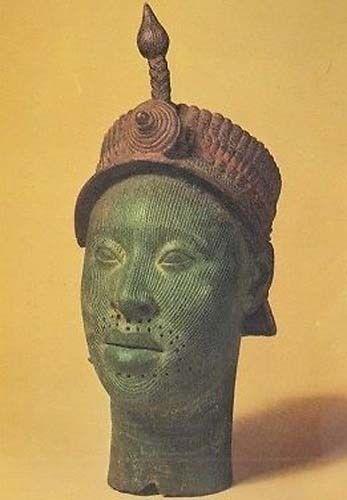 Ife Bronze Head Yorubaland Nigerian Antique Primitive Art London Museum Postcard