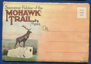 Mohawk Trail Berkshires Massachusetts Mass ma postcard folder foldout #5