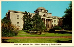 Vtg 1960s University of South Carolina Domed Main Library Columbia SC Postcard