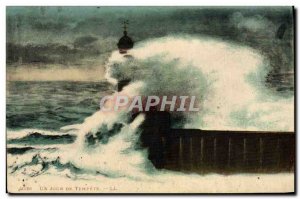 Old Postcard A Day Of Storm