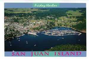 WA - San Juan Island. Friday Harbor, Aerial View    (4x6)