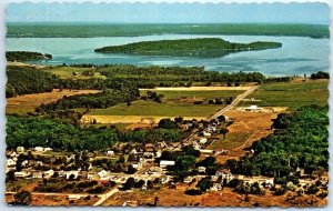 M-91159 Aerial View of Lake Mindemoya Manitoulin Island Canada