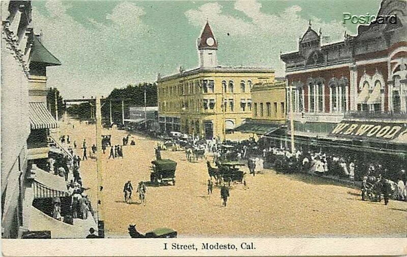 CA, Modesto, California, I Street, W.B. Wood