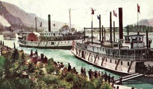 1908 Excursion Boats On Line O. R. & N. Columbia River, OR Postcard P117