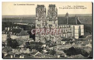 Old Postcard Toul Cathedarle General View from Saint Gengoult