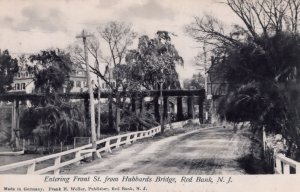 Front Street Hubbards Bridge Red Bank NJ 1907 German Postcard