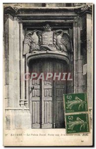 Old Postcard Nevers Ducal Palace Gate To arms of the Dukes