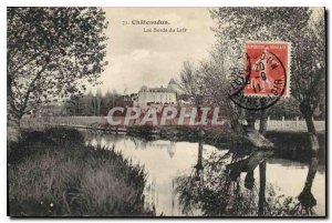 Old Postcard The Banks of the Loir Chateaudun
