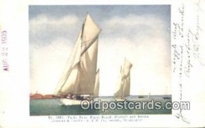 Puget Sound Yacht Race, Seattle, Washington, WA USA Sailboat 1905 tab marks f...