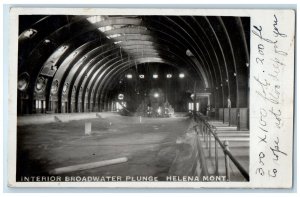 1907 Interior Broadwater Plunge Helena Montana MT RPPC Photo Antique Postcard